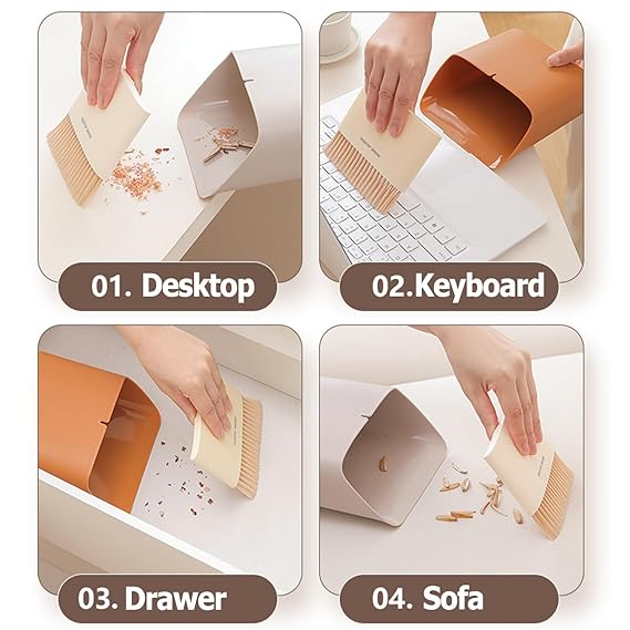Compact Desktop Broom & Dustpan Set – Ideal for Corporate Workspaces